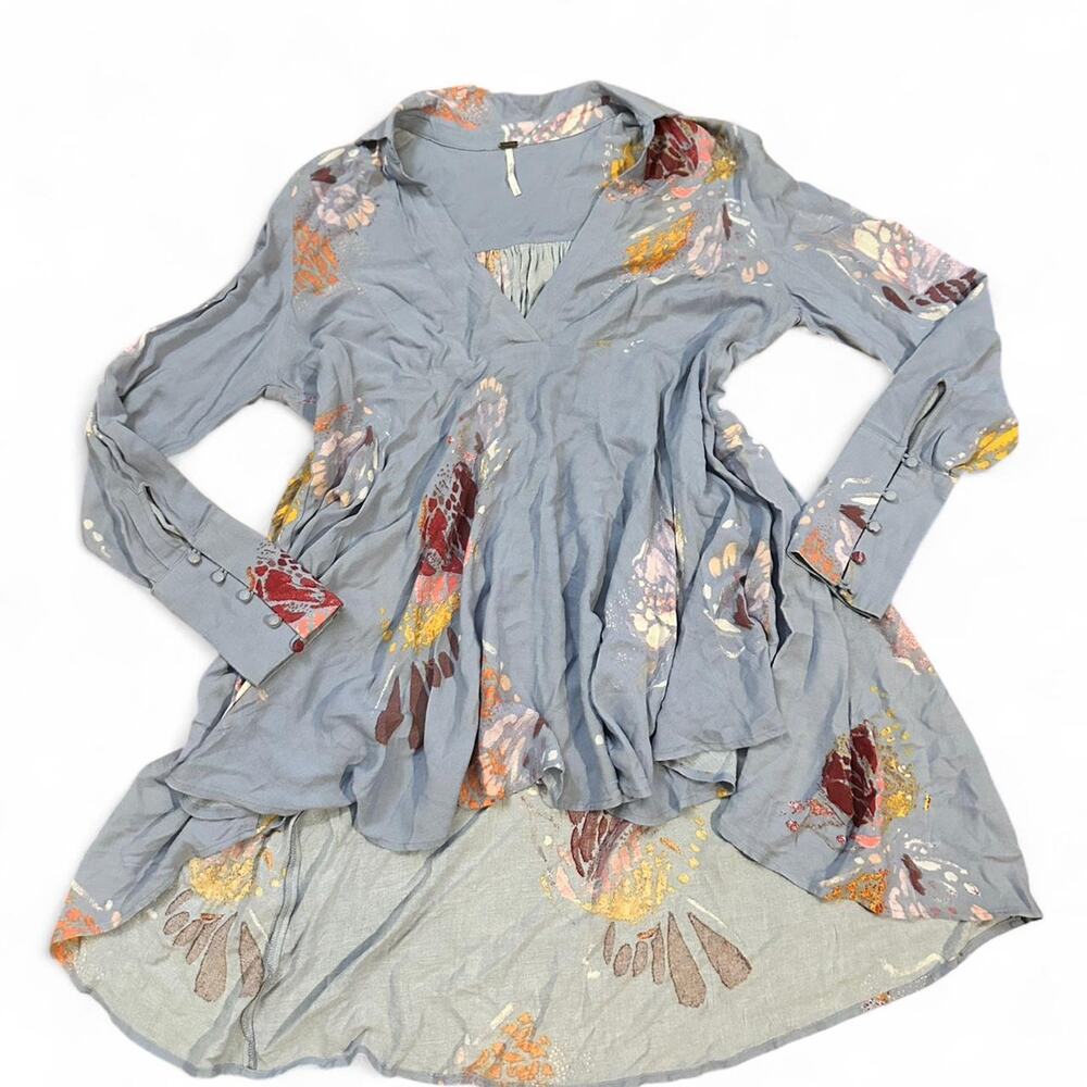 Free people blue chambray field Blouse d